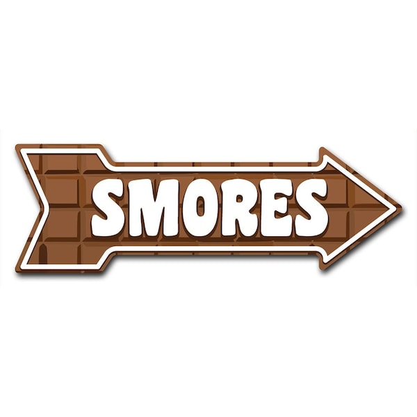Smores Arrow Decal Funny Home Decor 36in Wide